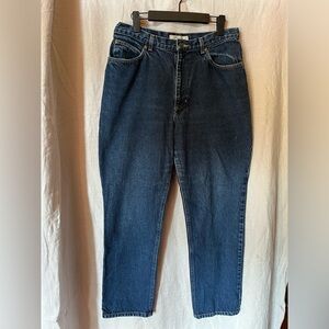 Vintage Jones New York Sport Ultra High Rise Raw Rigid Denim Mom Jeans Size 14